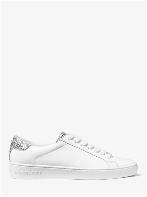 michael michael kors irving sneakers laag|Irving Embellished Leather Sneaker .